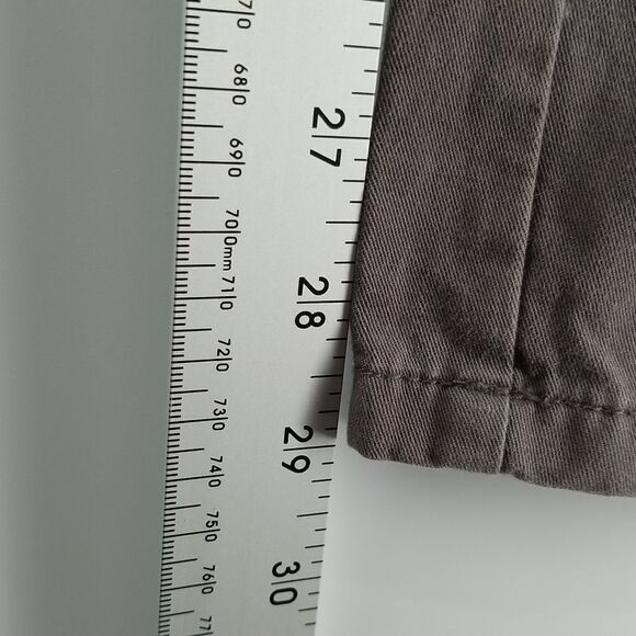 Next Pants Womens Grey 32 Button Closure Straight Leg Mid Rise 100% Cotton - Picture 11 of 13